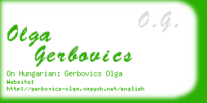 olga gerbovics business card